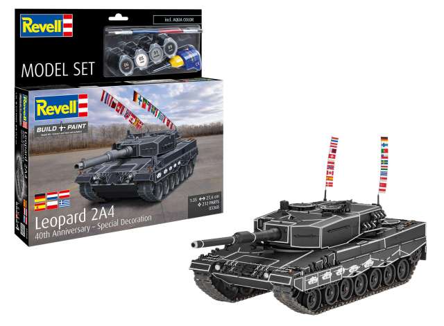 Leopard 2A4 Special Decoration 40th Anniversary, Level 4 plastic modelkit 1:35 Revell - Germany Model (revell63368) – ETA. October 2026