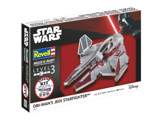 Pre-Order – Starter Kit Obi-Wan's Starfighter, Level 3 plastic modelkit 1:58 Revell - Germany Model (revell73607) – ETA. November 2026
