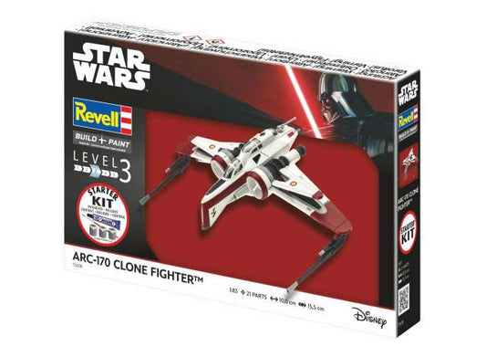 Pre-Order – Starter Kit ARC-170 Fighter, Level 3 plastic modelkit 1:58 Revell - Germany Model (revell73608) – ETA. November 2026