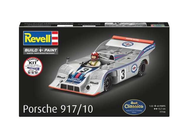 Pre-Order – Starter Kit Porsche 917/10, Level 4 plastic modelkit 1:32 Revell - Germany Model (revell77738) – ETA. September 2026