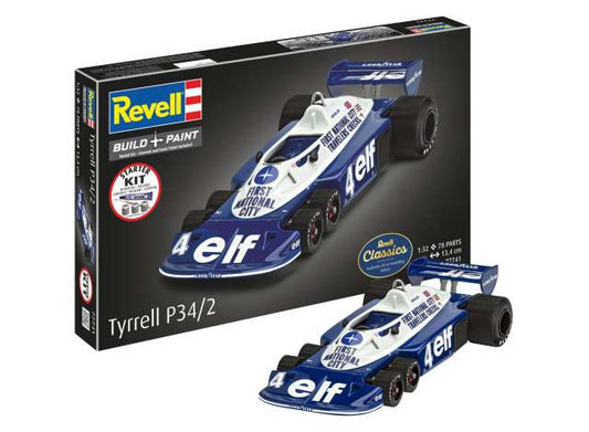 Pre-Order – Starter Kit Tyrrell P34/2 6-Wheeler, Level 5 plastic modelkit 1:32 Revell - Germany Model (revell77741) – ETA. November 2026