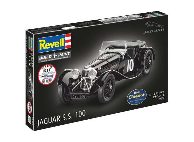 Pre-Order – Starter Kit Jaguar SS 100, Level 5 plastic modelkit 1:32 Revell - Germany Model (revell77752) – ETA. November 2026