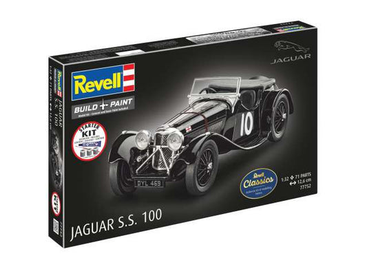Pre-Order – Starter Kit Jaguar SS 100, Level 5 plastic modelkit 1:32 Revell - Germany Model (revell77752) – ETA. November 2026