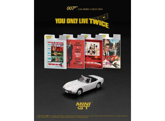 Pre-Order – 1967 Toyota 2000GT *You Only Live Twice* Japanese Blister Packaging, white 1:64 Mini GT Model (MGT00915-007J) – ETA. November 2026
