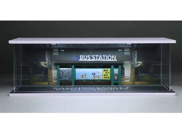 Pre-Order – Diorama Bus station with light, various 1:64 Black Box Diorama Model (MO914414) – ETA. October/November 2026