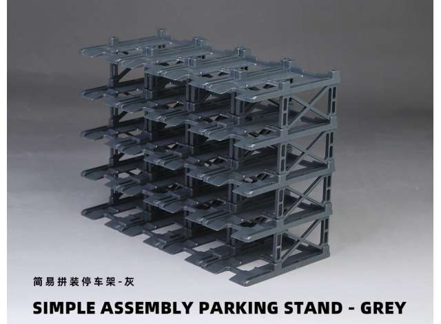 Pre-Order – Diorama Parking stand- 20 car set, grey 1:64 Black Box Diorama Model (MC642002) – ETA. October/November 2026