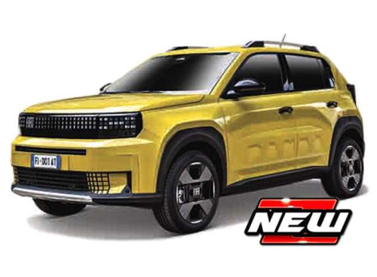 Pre-Order – 2024 Fiat Panda EV, yellow 1:43 Bburago Model (bura30477) – ETA. TBC