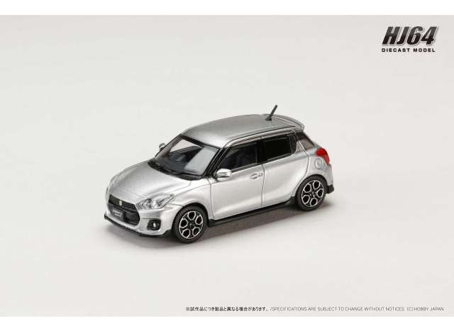 Pre-Order – Suzuki Swift Sport (ZC33S), premium silver metallic (znc) 1:64 Hobby Japan Model (HJ641083AS) – ETA. October/November 2026