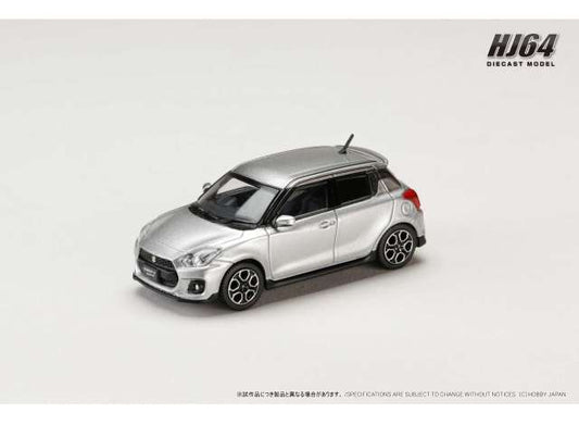 Pre-Order – Suzuki Swift Sport (ZC33S), premium silver metallic (znc) 1:64 Hobby Japan Model (HJ641083AS) – ETA. October/November 2026