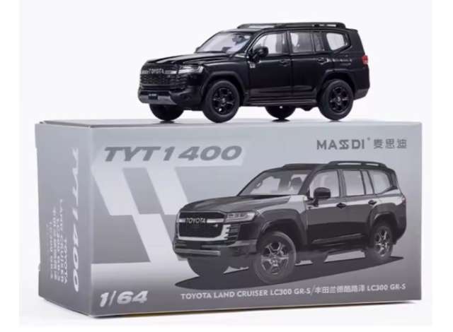 Pre-Order – Toyota Land Cruiser LC300 GR-S, black 1:64 Massdi Model (MAS-TYT1400) – ETA. October 2026