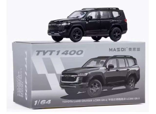 Pre-Order – Toyota Land Cruiser LC300 GR-S, black 1:64 Massdi Model (MAS-TYT1400) – ETA. October 2026