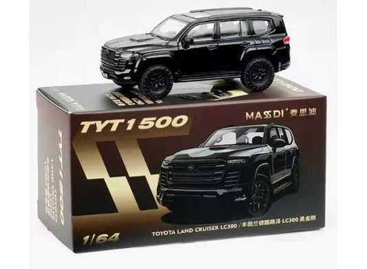 Pre-Order – Toyota Land Cruiser LC300, black diamond- black 1:64 Massdi Model (MAS-TYT1500) – ETA. October 2026