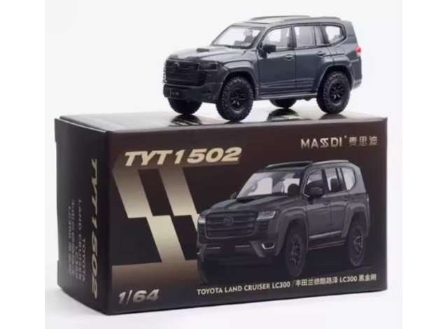 Pre-Order – Toyota Land Cruiser LC300, black diamond- gray 1:64 Massdi Model (MAS-TYT1502) – ETA. October 2026