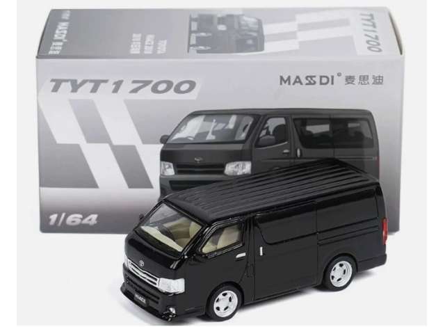 Pre-Order – 2010 Toyota Hiace, black 1:64 Massdi Model (MAS-TYT1700) – ETA. October 2026