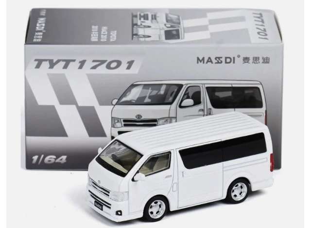 Pre-Order – 2010 Toyota Hiace, white 1:64 Massdi Model (MAS-TYT1701) – ETA. October 2026