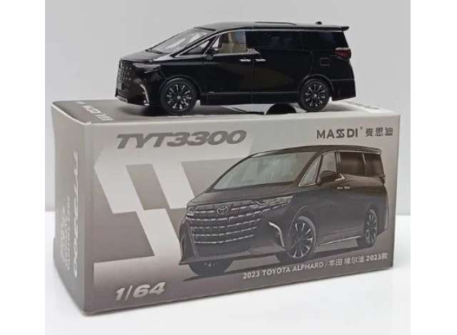 Pre-Order – 2023 Toyota Alphard, black 1:64 Massdi Model (MAS-TYT3300) – ETA. October 2026