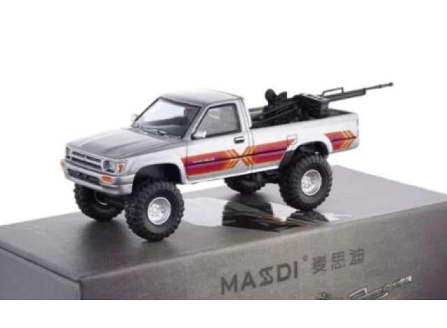 Pre-Order – 1994 Toyota Hilux LN107, grey 1:64 Massdi Model (MAS-TYT3905) – ETA. October 2026