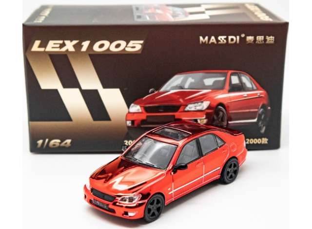 Pre-Order – 2000 Lexus IS300, electroplating red 1:64 Massdi Model (MAS-LEX1005) – ETA. October 2026