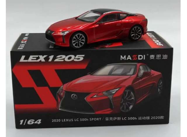 Pre-Order – 2020 Lexus LS 500h, red 1:64 Massdi Model (MAS-LEX1205) – ETA. October 2026
