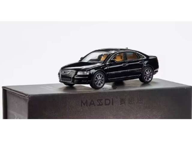 Pre-Order – Audi A8 (D3), black 1:64 Massdi Model (MAS-AD2300) – ETA. October 2026