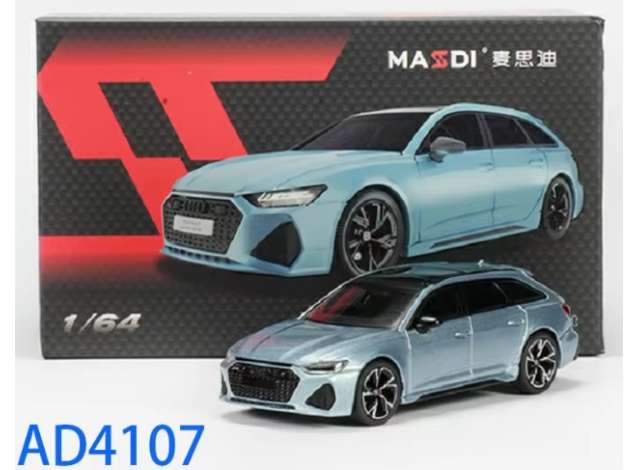 Pre-Order – Audi RS6 Avant, ice blue 1:64 Massdi Model (MAS-AD4107) – ETA. October 2026