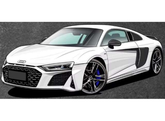 Pre-Order – 2022 Audi R8 V10 Coupe Performance, white 1:64 Massdi Model (MAS-AD4701) – ETA. October 2026