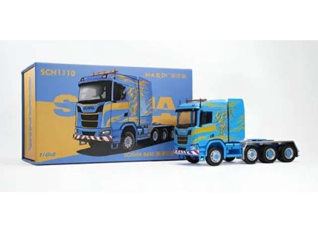 Pre-Order – Scania, blue/orange 1:64 Massdi Model (MAS-SCN1110) – ETA. October 2026