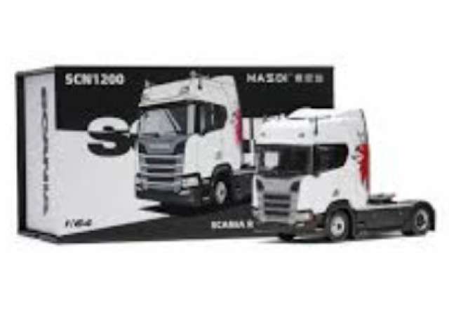 Pre-Order – Scania R500, white/red 1:64 Massdi Model (MAS-SCN1200) – ETA. October 2026