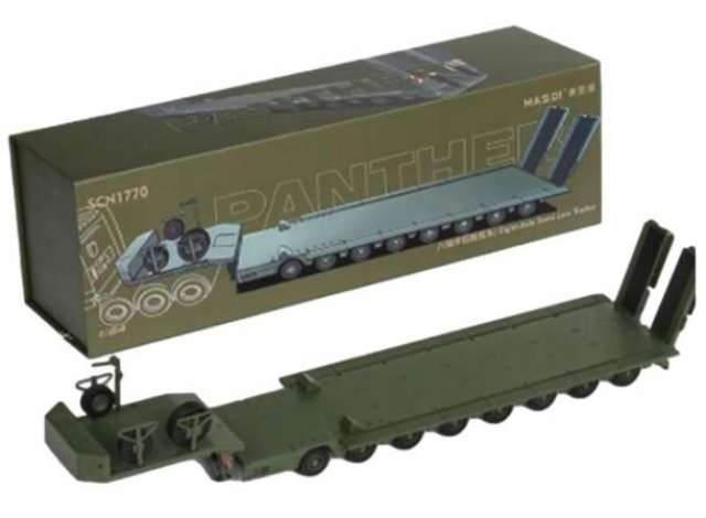 Pre-Order – Eight-Axis Semi-Low Deck Trailer, NATO green 1:64 Massdi Model (MAS-SCN1770) – ETA. October 2026