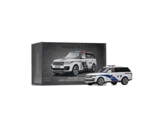 Pre-Order – 2020 Range Rover *Police*, white/blue 1:64 Massdi Model (MAS-LR1010) – ETA. October 2026