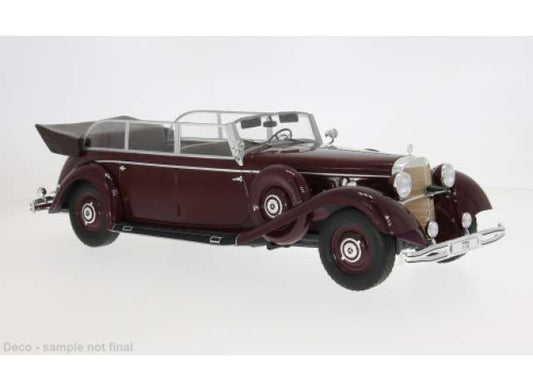 Pre-Order – 1938 Mercedes 770 (W150) Cabriolet, dark red/black 1:18 MCG Model (MCG18665) – ETA. July/August 2026