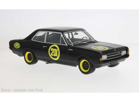 Pre-Order – 1967 Opel Rekord C #201  Schwarze Witwe, black/yellow 1:18 MCG Model (MCG18560) – ETA. July/August 2026