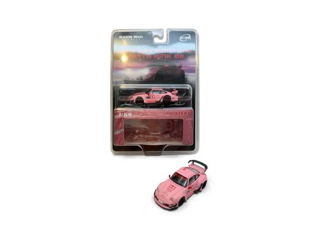 Pre-Order – RWB 993 *Hooters 68* matte pink 1:64 ModelModel Model (MM64-RWB993-013) – ETA. July/August 2026