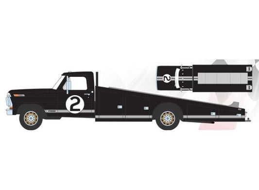 Pre-Order – 1970 Ford F-350 Ramp Truck #2 *60th Anniversary 24 Hours of Le Mans 1966*, black 1:18 Acme Diecast Model (acme1801423) – ETA. October/November 2026