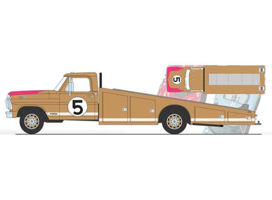 Pre-Order – 1970 Ford F-350 Ramp Truck #2 *60th Anniversary 24 Hours of Le Mans 1966*, brown 1:18 Acme Diecast Model (acme1801424) – ETA. October/November 2026