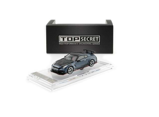 Pre-Order – Top Secret 35 GT-R, grey blue with carbon bonnet *HEC26-Special Edition Hobby Expo China* (LHD) 1:64 BM Creations Model (BM64B0499) – ETA. October/November 2026