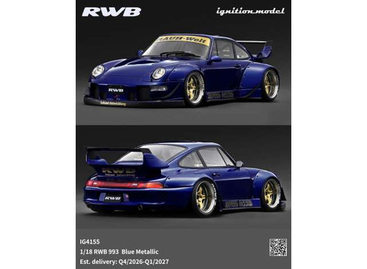 Pre-Order – RWB 993, blue metallic 1:18 Ignition Model (IG4155) – ETA. April/May 2027