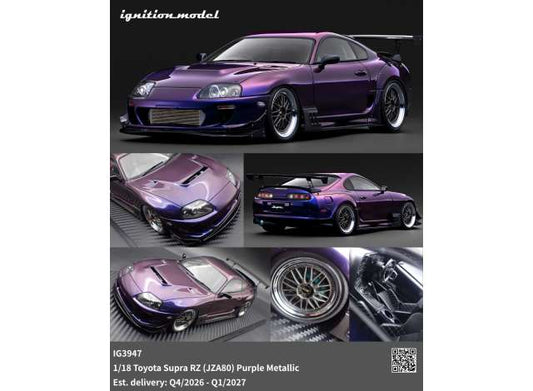 Pre-Order – Toyota Supra RZ (JZA80), purple metallic 1:18 Ignition Model (IG3947) – ETA. April/May 2027