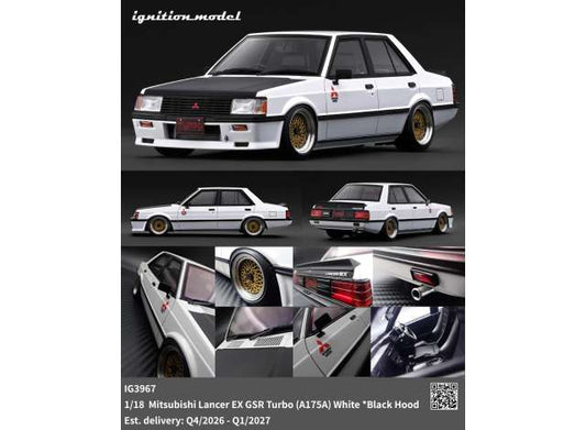 Pre-Order – Mitsubishi Lancer EX GSR Turbo (A175A), white/black 1:18 Ignition Model (IG3967) – ETA. April/May 2027