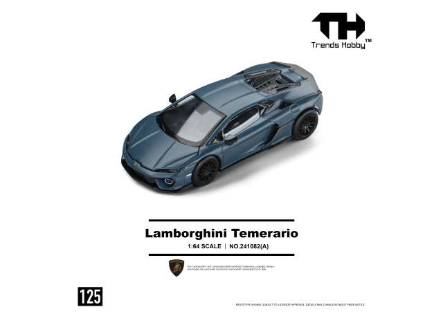 Pre-Order – Lamborghini Temerario, matte blue 1:64 Trends Hobby Model (TH241082A) – ETA. October/November 2026