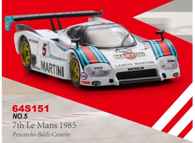 Pre-Order – 1985 Lancia LC2 #5 Pescarolo/Baldi/Cesario 7th Le Mans, white/blue/red 1:64 Spark Model (spa64S151) – ETA. November 2026