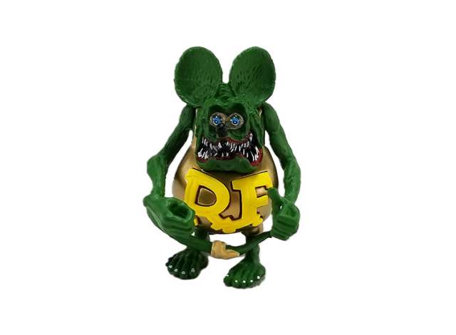 Pre-Order – Ed *Big Daddy* Roth Rat Fink Figure, gold/green/yellow 1:18 Acme Diecast Model (acme1800122) – ETA. October/November 2026