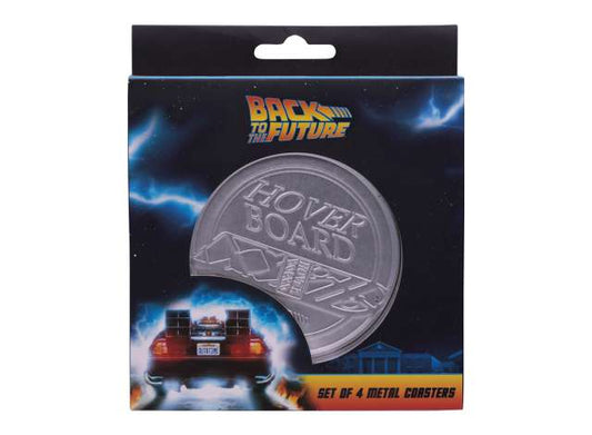 Pre-Order – Back to the Future Set of 4 Embossed Metal Coasters 1:0 Fanattik Model (fanUV-COASTBF) – ETA. October/November 2026