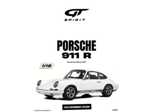 Pre-Order – 1967 Porsche 911 R *Resin serie*, Grand Prix white 1:18 GT Spirit Model (GT596) – ETA. February 2027