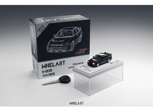 Pre-Order – Mitsubishi EVO 3 Light-up, black (Light-up) 1:64 Whelart Model (WAH-003B) – ETA. December 2026