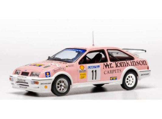 Pre-Order – 1989 Ford Sierra RS Cosworth #11 G.Evans/H.Davies Cartel International Rally, pink/white 1:43 IXO Models Model (ixoRAC455) – ETA. July/August 2026