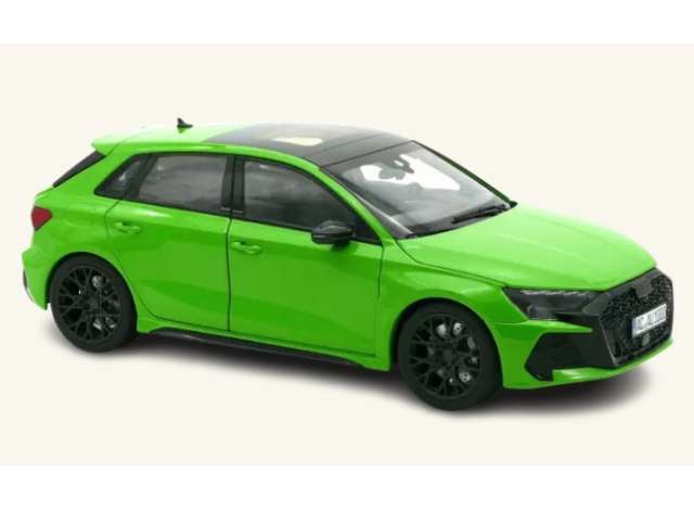 Pre-Order – 2025 Audi RS 3 Sportback, Kyalami green 1:18 Norev Model (nor188390) – ETA. January 2027