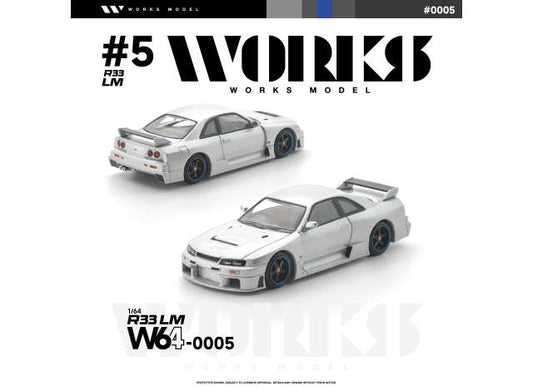 Pre-Order – Nissan Skyline R33 LM, silver 1:64 WORKS Model (W64-0005) – ETA. October/November 2026