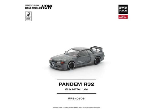 Pre-Order – Pandem R32, gun metal 1:64 Pop Race Limited Model (PR640508) – ETA. October/November 2026
