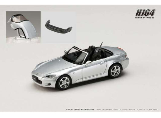 Pre-Order – Honda S2000 AP1, sebring silver metallic 1:64 Hobby Japan Model (HJ642020AS) – ETA. October/November 2026